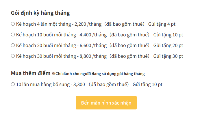 Chọn gói cước